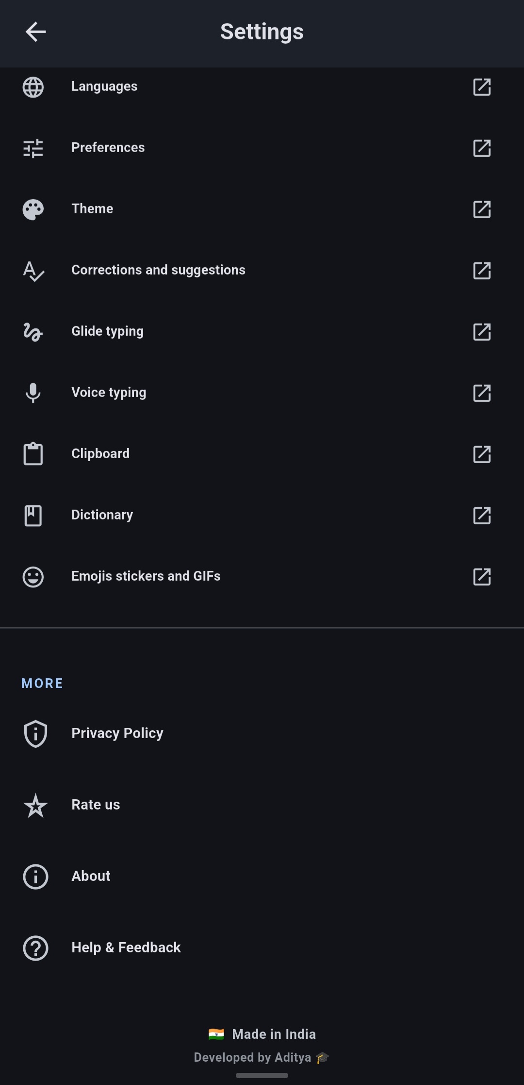 Options Screen