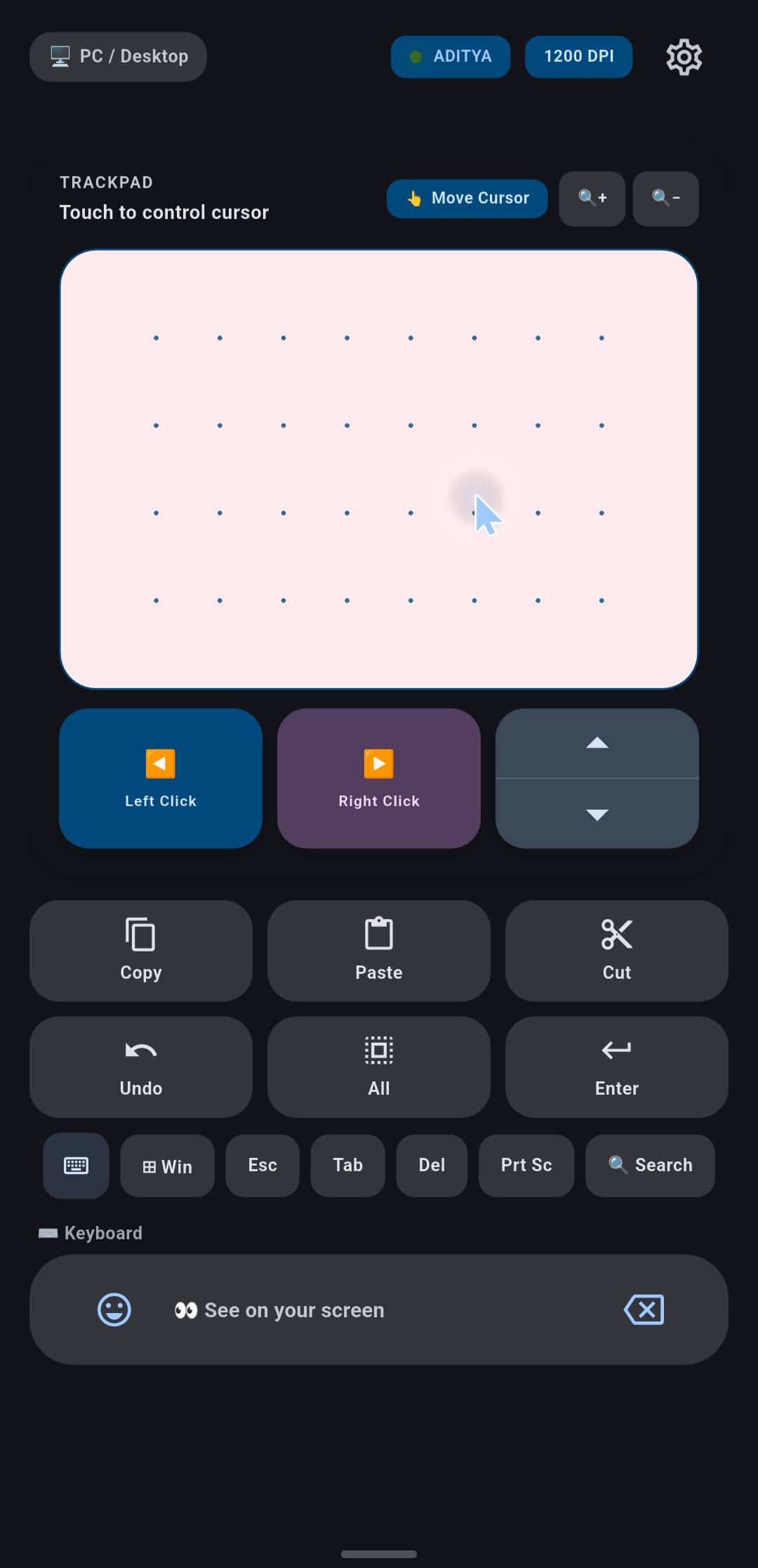 WindPad App Home Screen